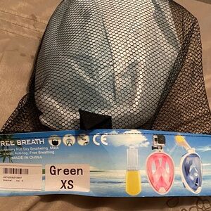 Green Full Face Snorkeling Mask XS